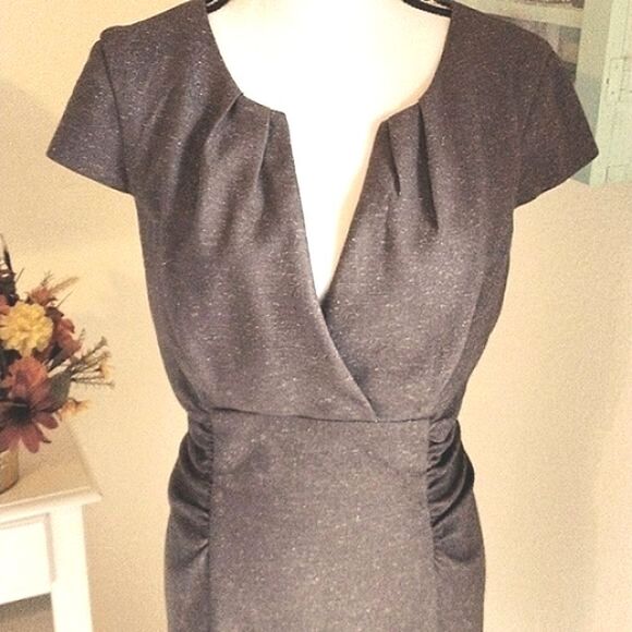 Dressbarn Ruched Tweed Dress - Picture 2 of 12